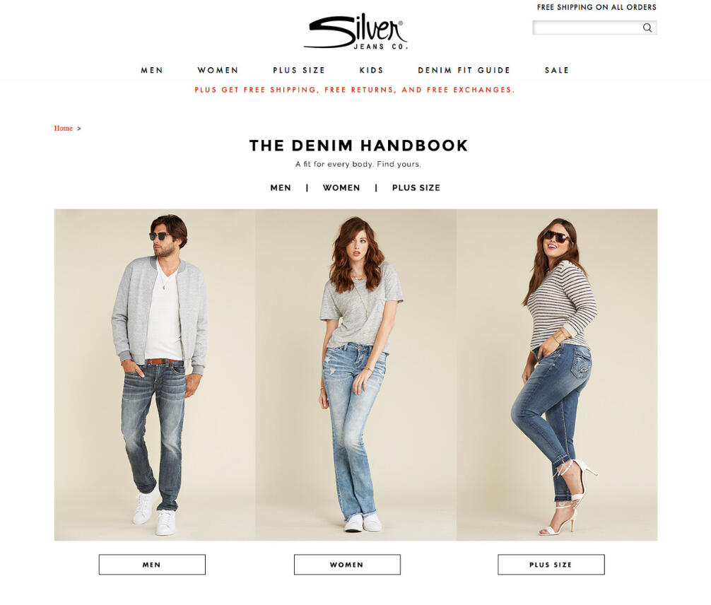 Silver Jeans Co. Denim Fit Guide